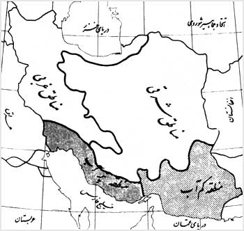 تقسيم منطقه جنوبى ايران به دو ناحيه کمآب و پرآب
