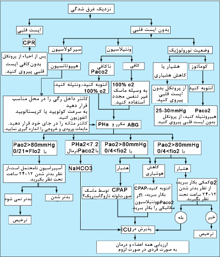 در درمان يک قربانى نزديک غرقشدگى بايد توالى اولويتها را در نظر داشت</font>