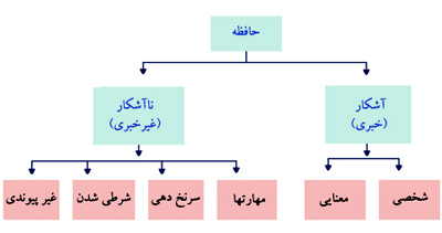 طبقهبندی فرضی انبارههای گوناگون حافظه.