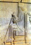 نگارهٔ‌ داریوش ‌بر تخت ،  تختِ جمشید ،  مرودشت | Daryoosh Engraving Sitting on Throne, Persepolis, Marvdasht