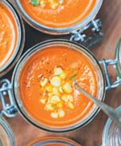 سوپ هویج و گوجه فرنگی