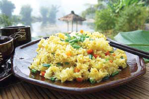 برنج مخلوط با سبزی به سبک هندی