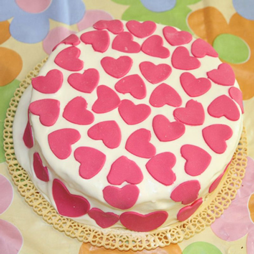 کیک قلبی عاشقانه