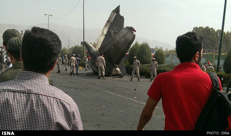 فیلمی از هواپیمای سقوط کرده در تهرانسر