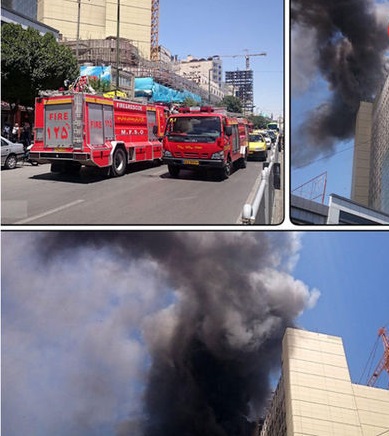 فیلم: آتش سوزی در مشهد | آتش سوزی امروز در بزرگترین هتل مشهد +فیلم