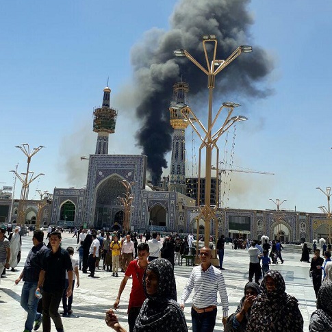 عکس: آتش سوزی در مشهد | جزئیات آتش سوزی هتل روتانا +گزارش تصویری