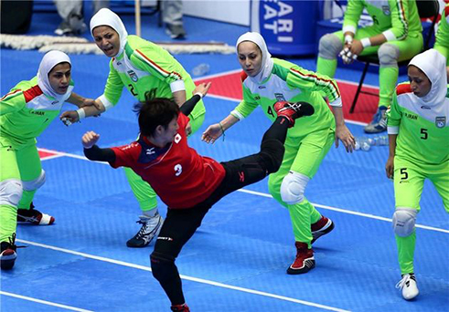 کبدی بانوان ایران بازی های آسیایی را پرقدرت شروع کرد