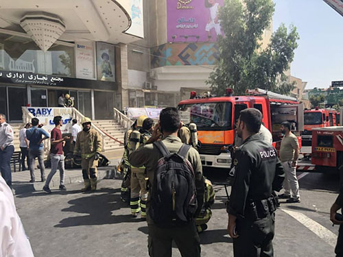 آتش سوزی در برج بهار تهران