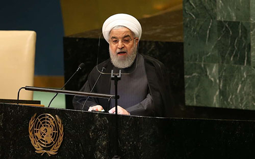  عکس | شیشه جلوی روحانی در هنگام سخنرانی سازمان ملل برای چیست؟