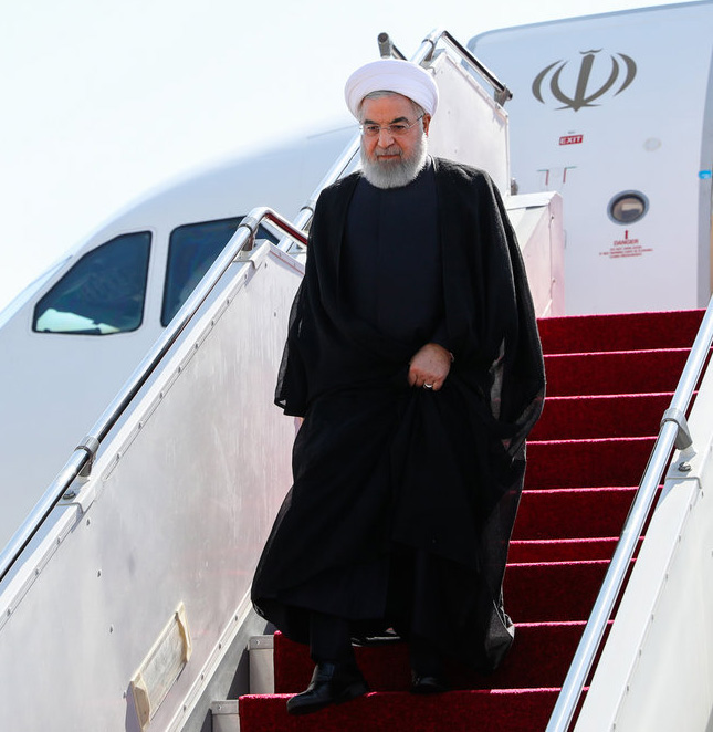 استقبال رسمی از روحانی در بازگشت از نیویورک