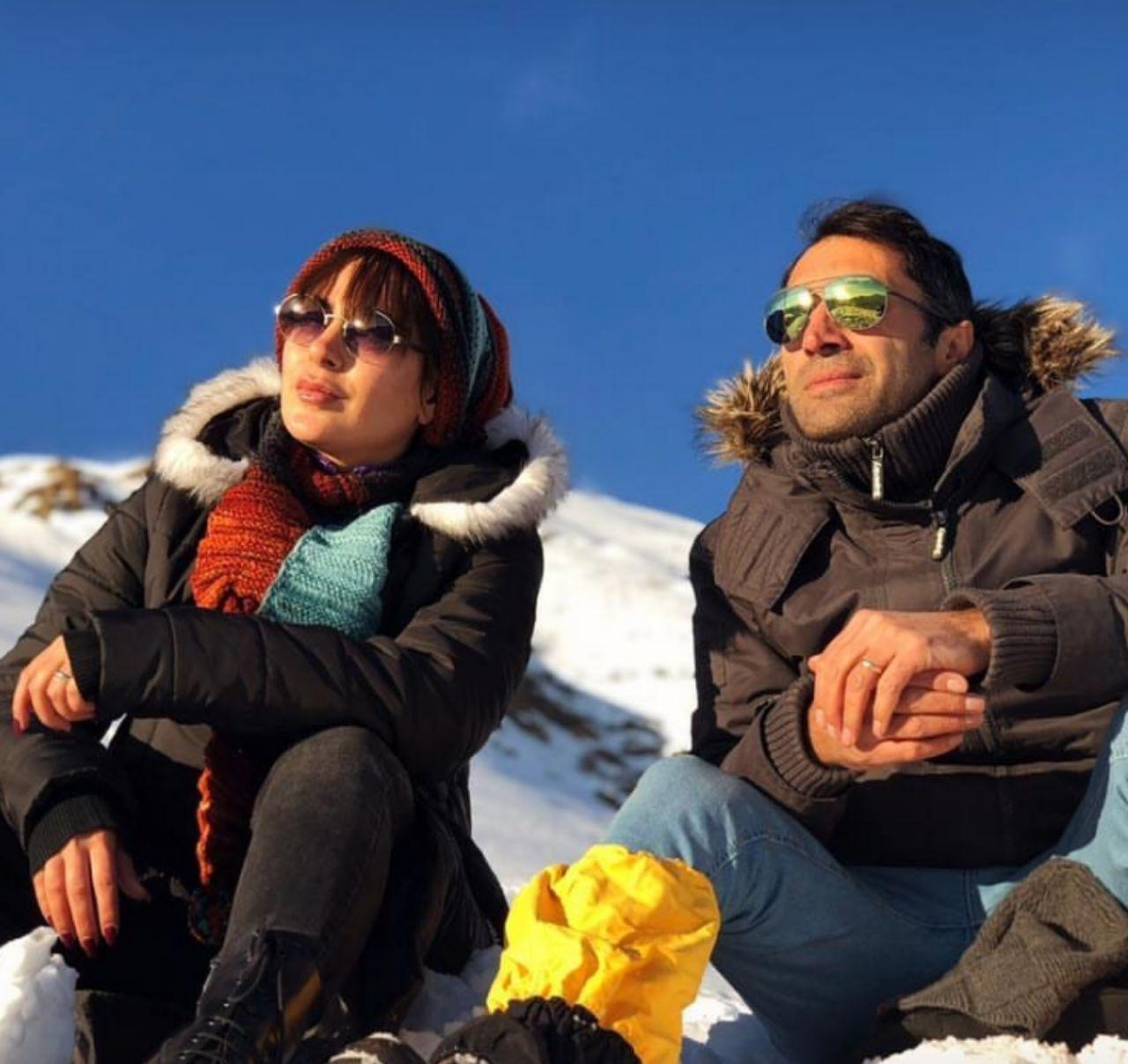 کوهنوردی هادی کاظمی و همسرش