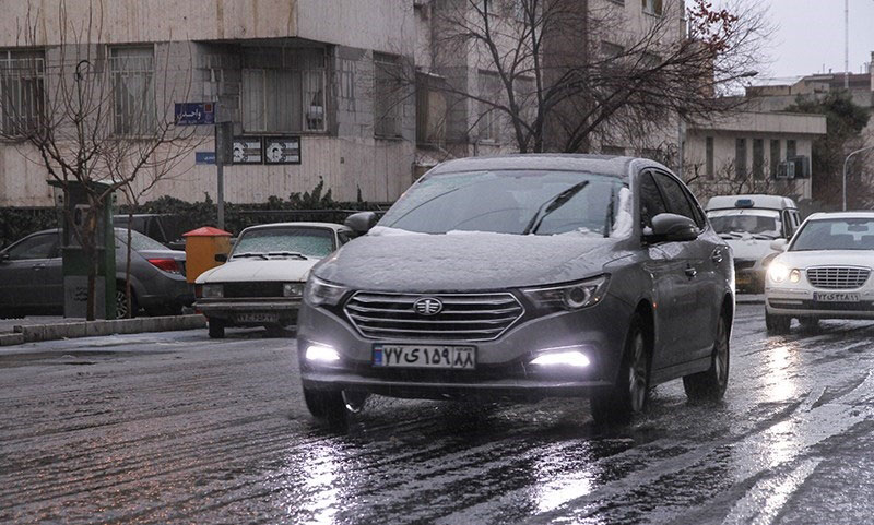  بارش تگرگ و برف در تهران | تصاویر