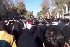 پایان یک تجمع اعتراض آمیز در مشهد