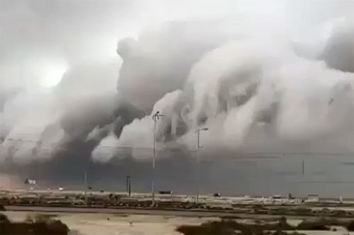 فیلم | ورود ابرهای وحشتناک به جنوب ایران