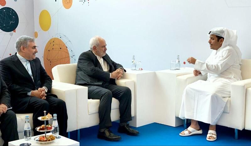 وزیر امور خارجه قطر با ظریف دیدار کرد