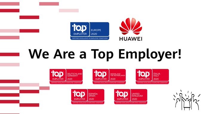 با اعلام رسمی Top Employers Institute: هوآوی کارفرمای برتر اروپا در ۲۰۲۰ شد