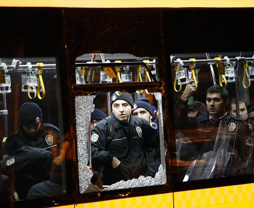 لحظه انفجار بمب در ترکیه از نگاه دوربین های مداربسته