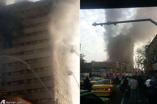 نشت گاز در محل حادثه ساختمان پلاسکو/ امکان بروز فاجعه
