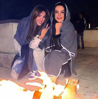 تفریح بازیگران زن مشهور در جشن چهارشنبه سوری/ تصاویر