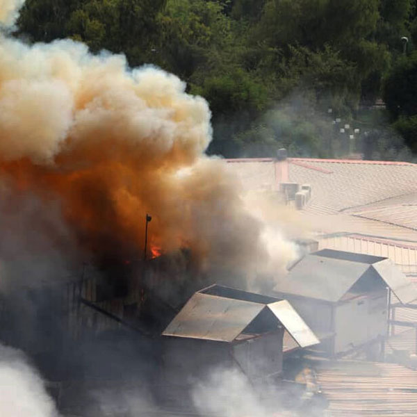 حریق در بازار پردیس کیش