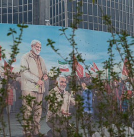 دیوارنگاره جدید میدان ولیعصر(عج) با یاد سردار سلیمانی