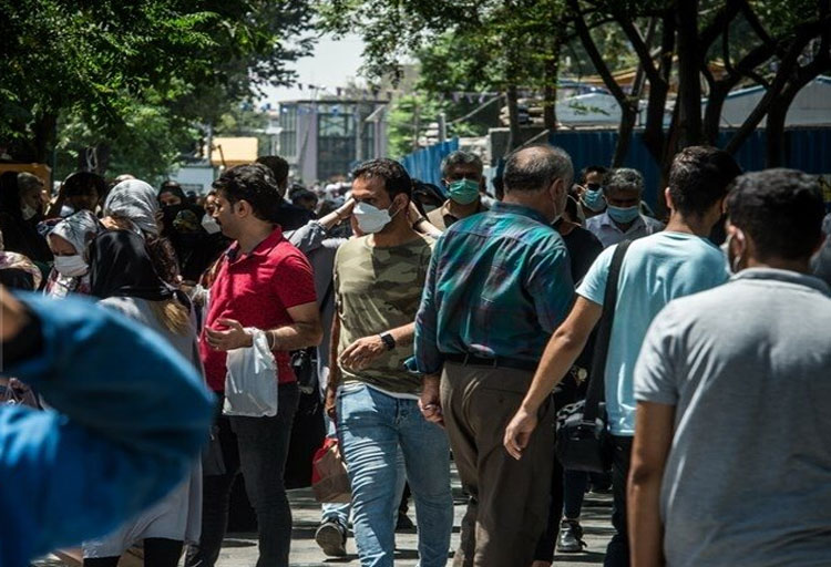 شلوغی بازار تهران در شرایط قرمز کرونا