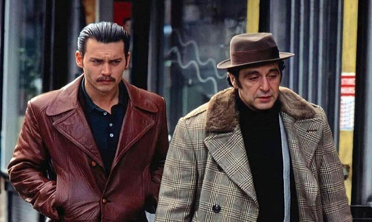 قاب‌های جالب جانی دپ و آل پاچینو در فیلم دنی براسکو