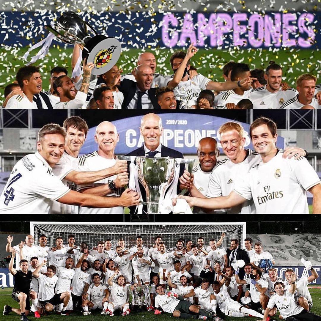 زیدان با عکسی از  افتخاراتش با رئال مادرید یاد کرد